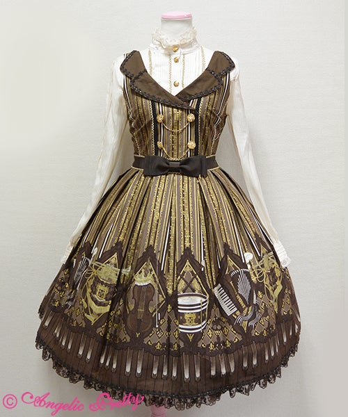 Quartet Chocolate Collar JSK by Angelic Pretty