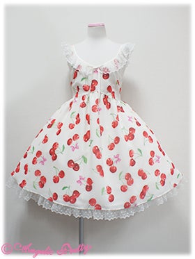 Drained Cherry High Waist JSK by Angelic Pretty