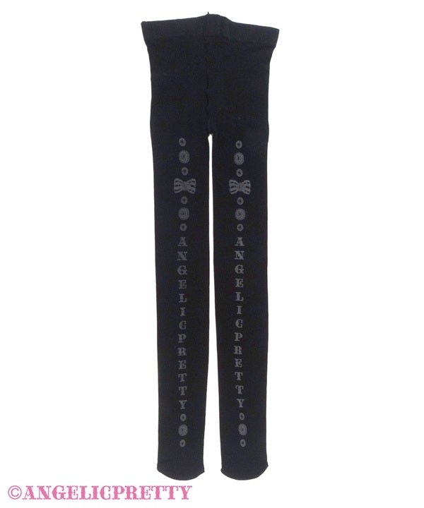 Jewel Logo Print Tights by Angelic Pretty