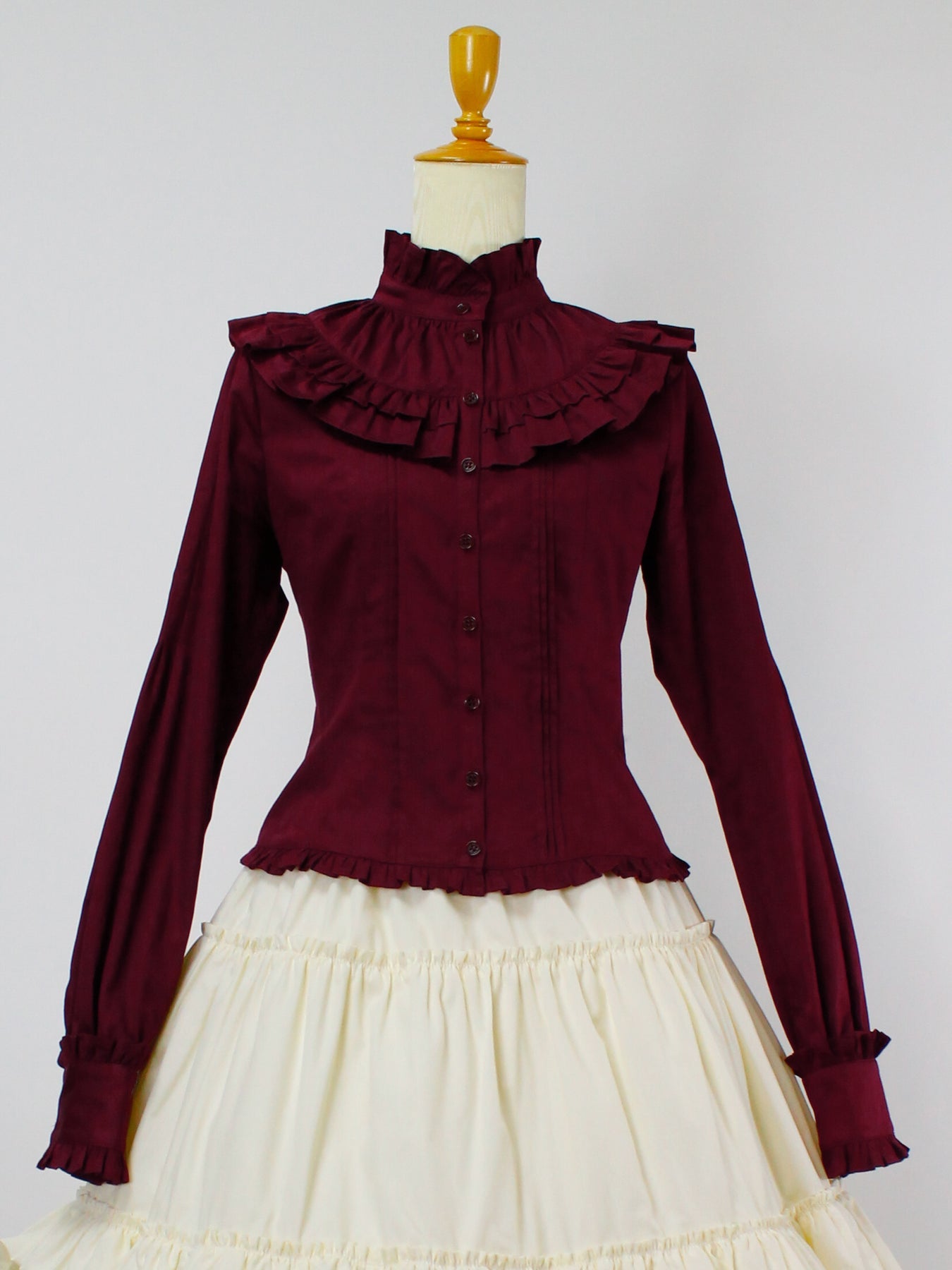 Noble Satin Pintuck Blouse by Victorian Maiden