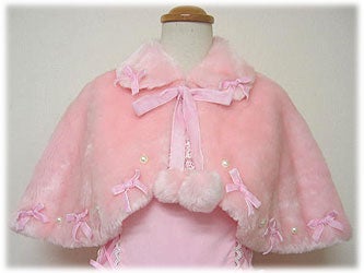 Pearl Ribbon Fur Cape (2006) by Angelic Pretty