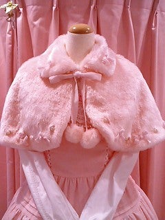 Pearl Ribbon Fur Cape (2006) by Angelic Pretty