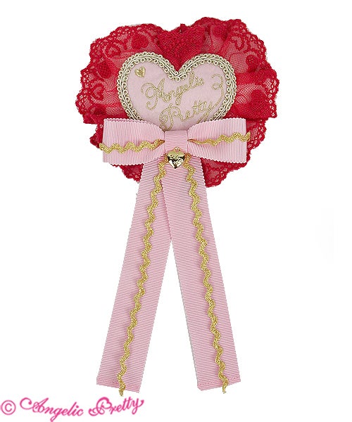 Deco Heart Rosette Brooch by Angelic Pretty