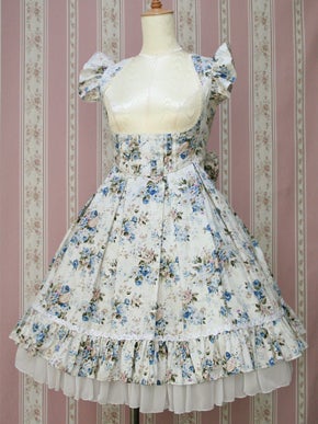 Rococo Bouquet Frill Apron JSK by Victorian Maiden