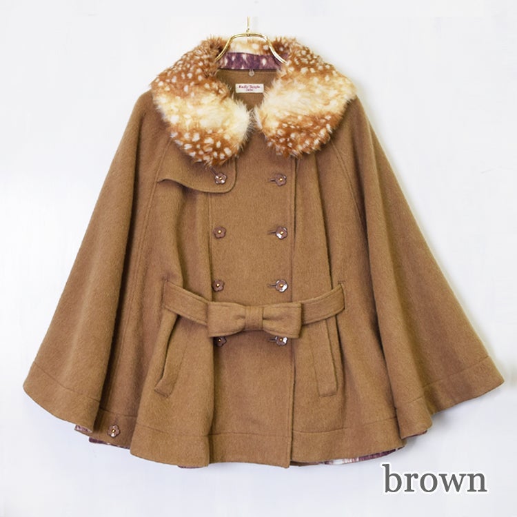 Bambi Forest Mohair Cape by Emily Temple Cute