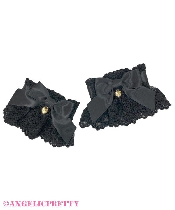 Airy Heart Ladder Lace Wrist Cuffs by Angelic Pretty