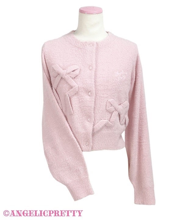 Fluffy Ribbon Knit Cardigan by Angelic Pretty