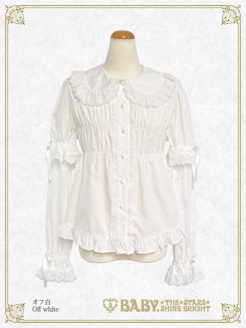 Detachable Sleeves Babydoll Blouse by Baby, the Stars Shine Bright