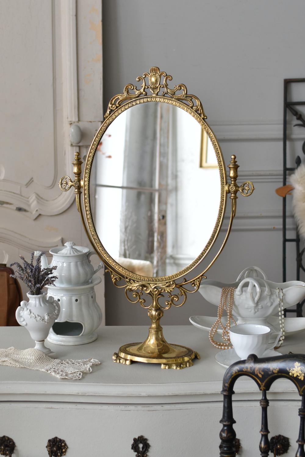 スタンドミラー.26 フランスアンティークインテリア フレンチミラー 鏡