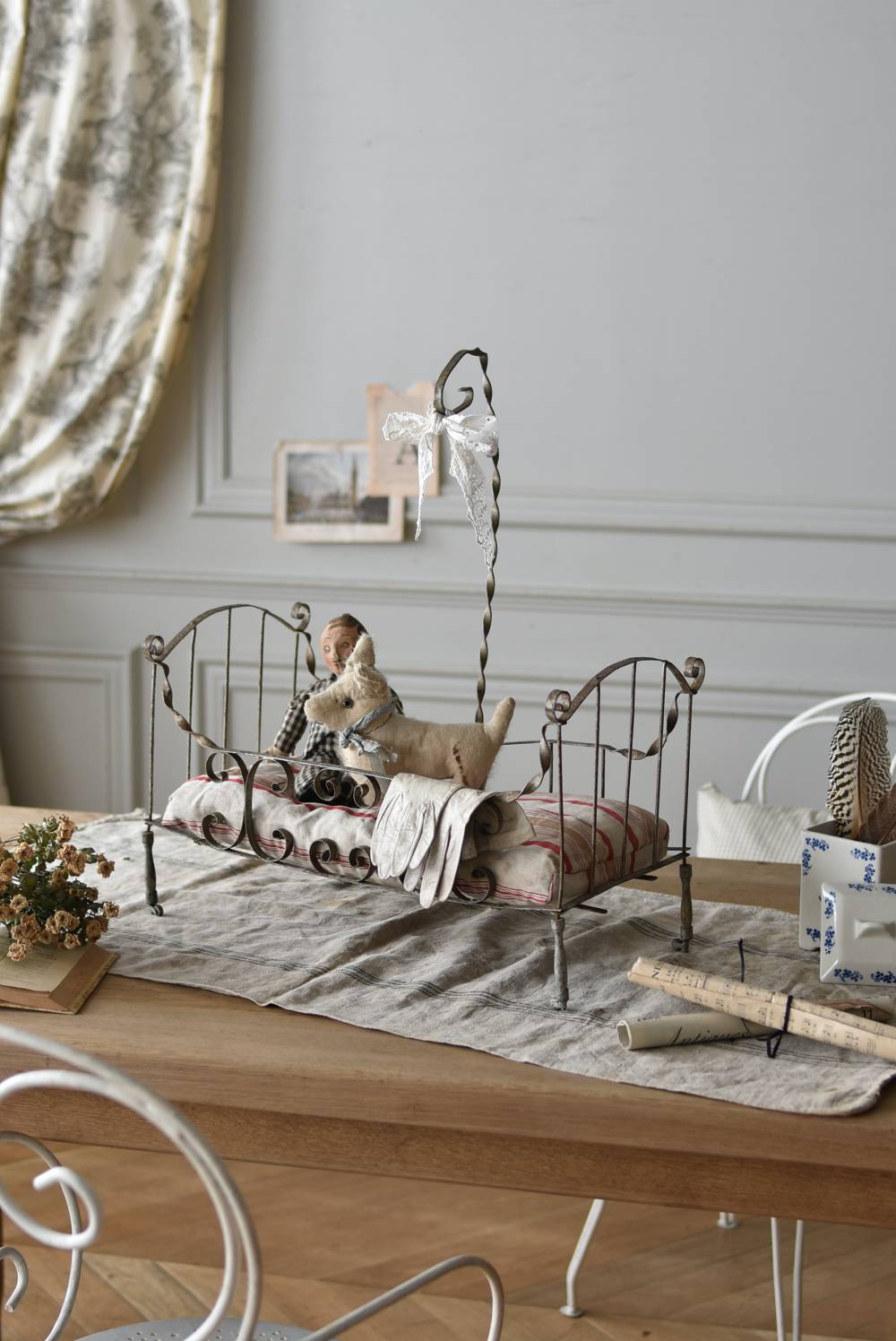 フランスアンティーク家具 アイアンドールベッド.3 フレンチスタイル