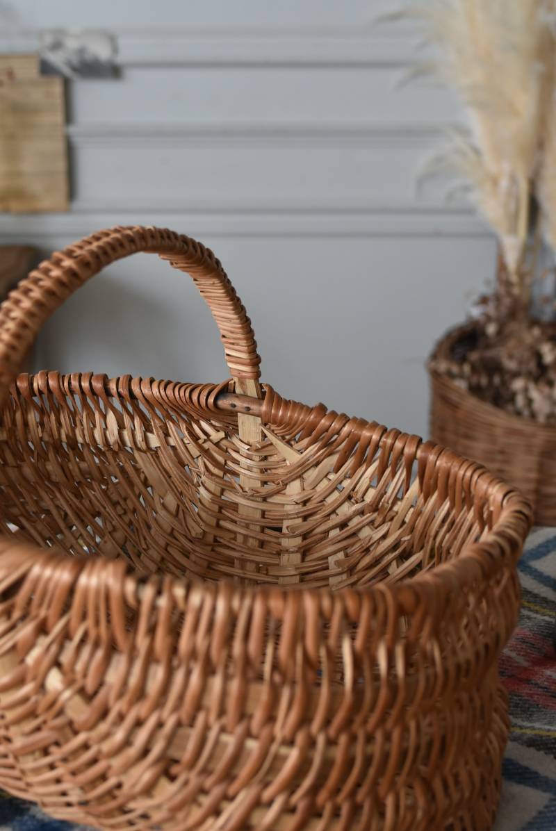 フランスバスケット ヴィンテージ 籐籠 ナチュラル