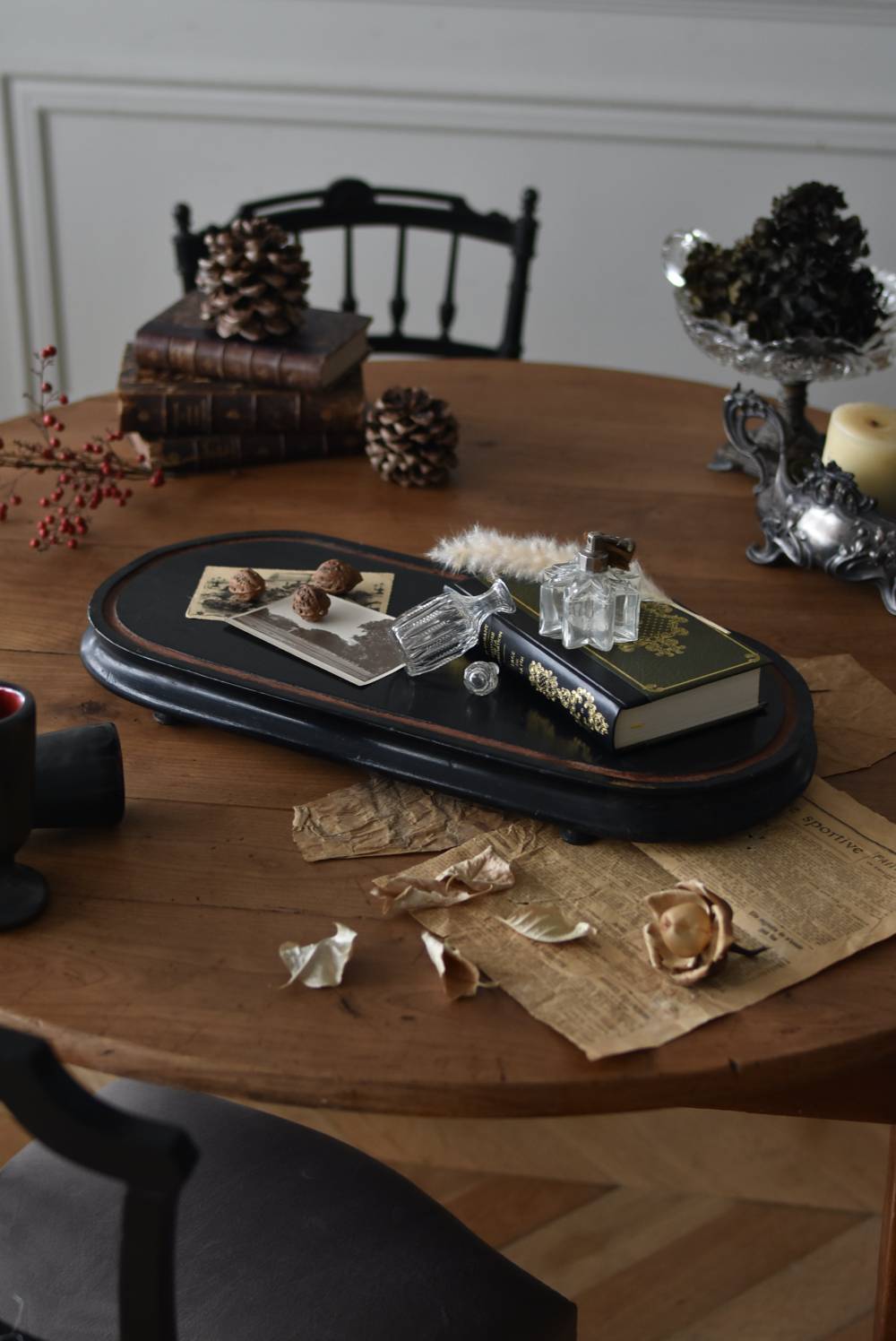 ディスプレイスタンド.オーバルL フランス アンティーク 台座