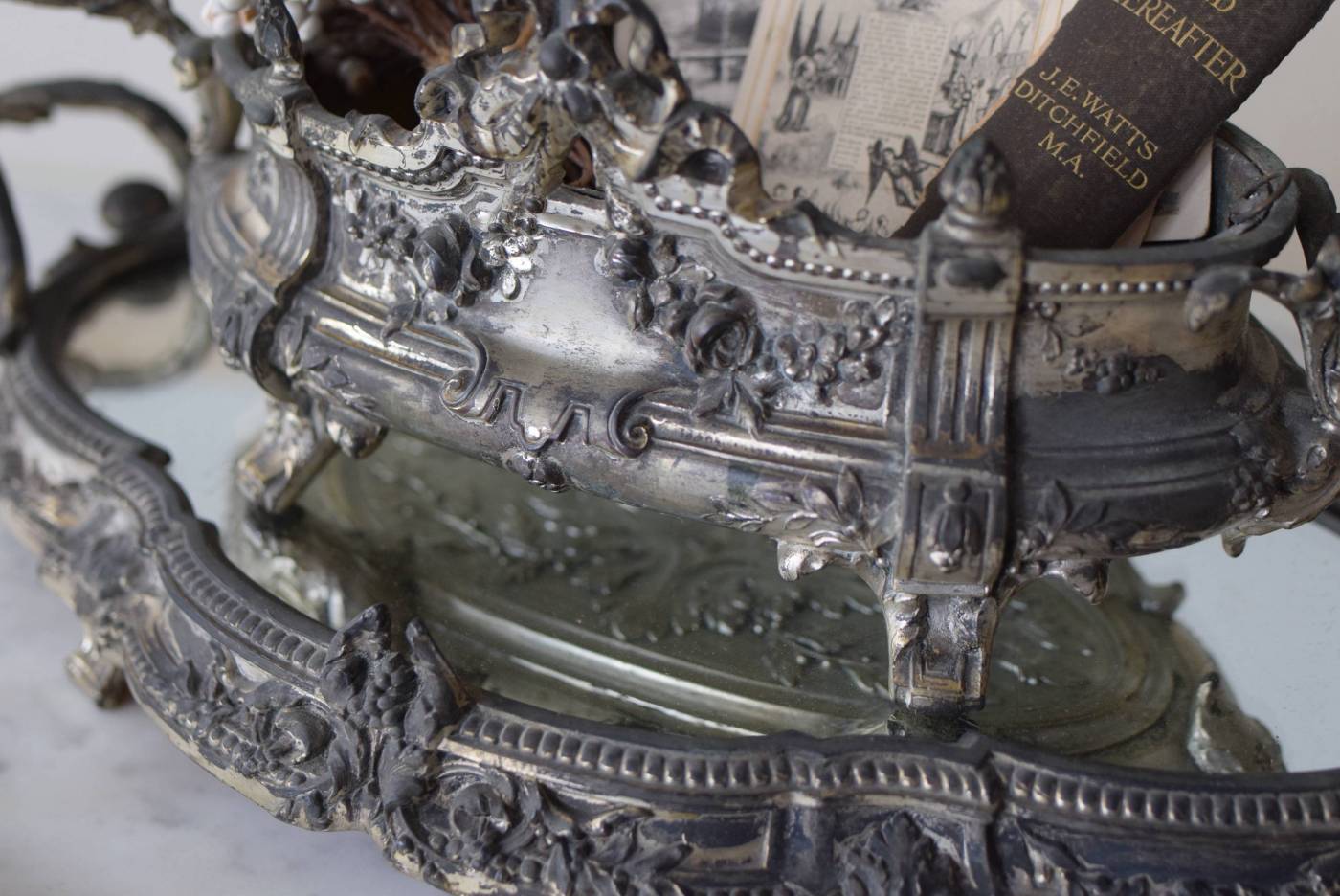 ジャルディニエール×ミラートレイセット.2 フランス アンティーク