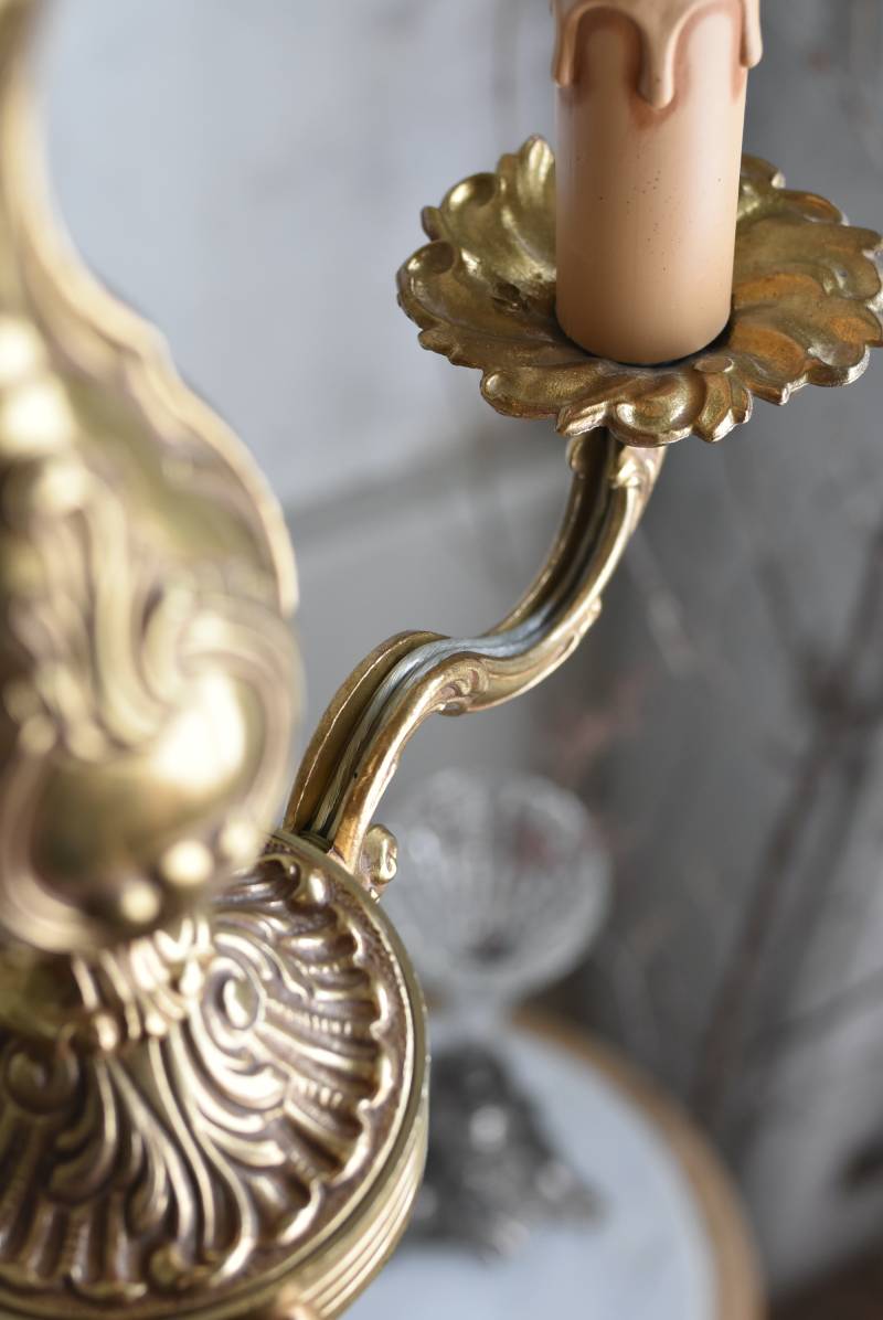 3灯シャンデリア.17 フランスアンティーク照明 アンティークランプ