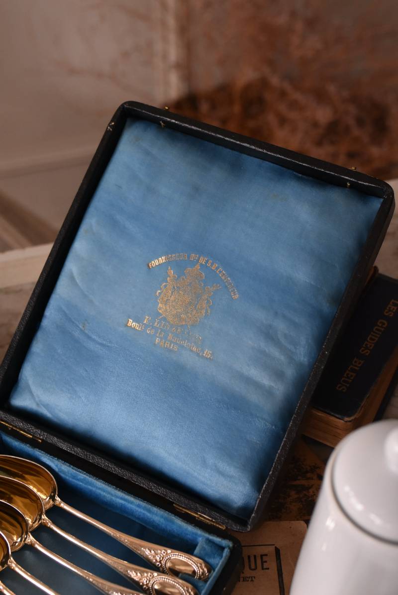 フランスアンティーク雑貨 ティースプーン12本セット ヴェルメイユ