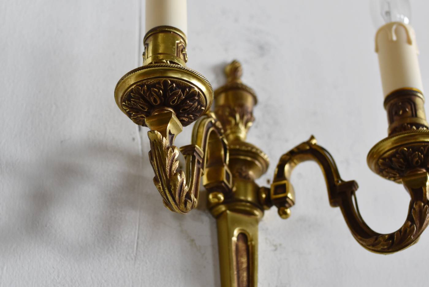 2灯ウォールランプ.22 フランスアンティーク照明 ブラケット ブロンズ