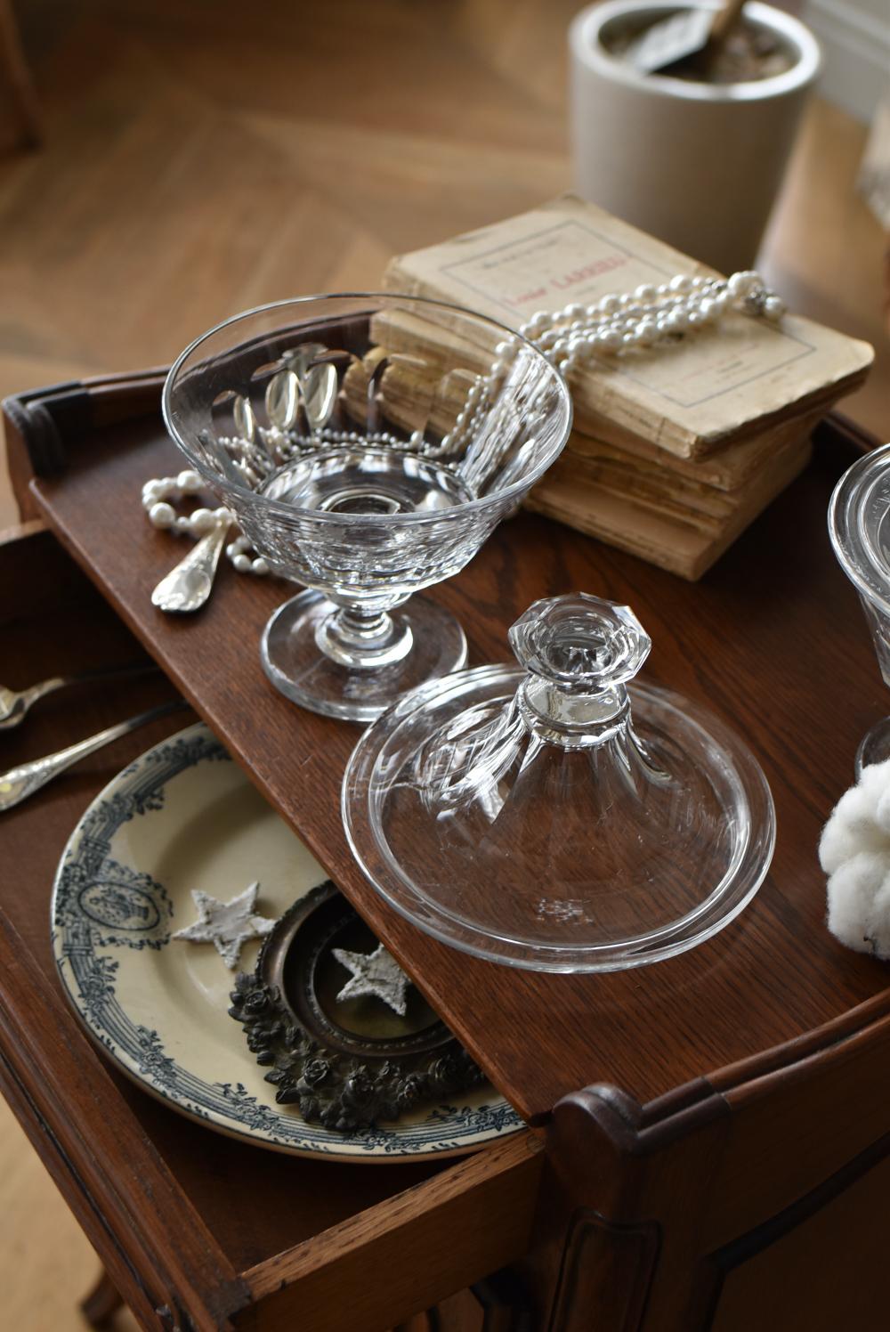 フランスアンティーク雑貨 ボンボニエール.A クリスタルガラス