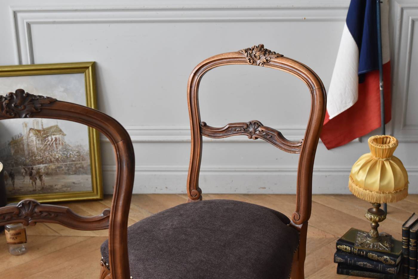 バルーンバックチェア.30 フランスアンティーク家具 フレンチチェア 椅子