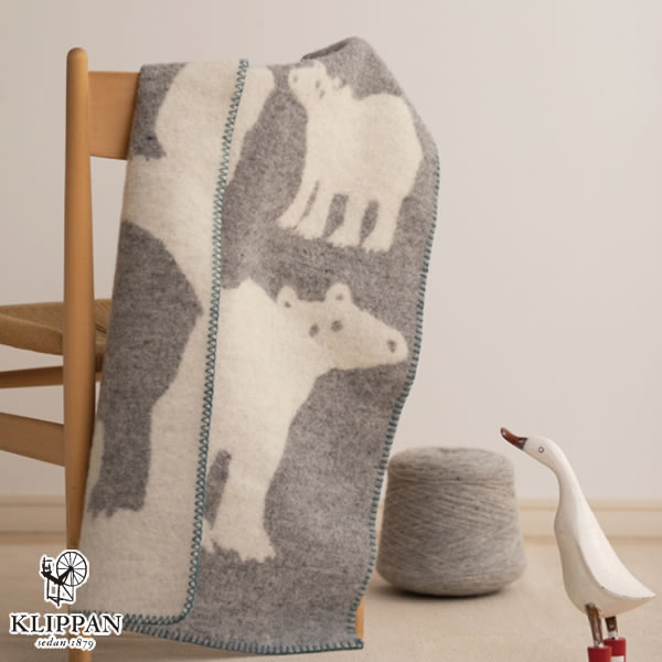 クリッパン（KLIPPAN）ウールブランケット ベングトのしろくま ミニ