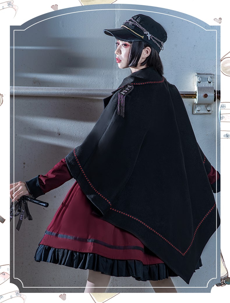 軍服ロリータ】ブラックレトロミリタリーセット 軍服ロリータ|ロリータ