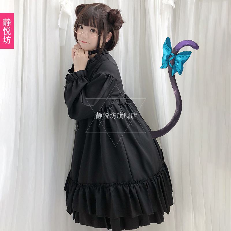 ロリータファッション【ゴスロリ】レトロシックなブラックワンピース