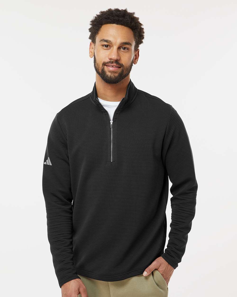 Adidas Spacer Quarter-Zip Pullover. A588.