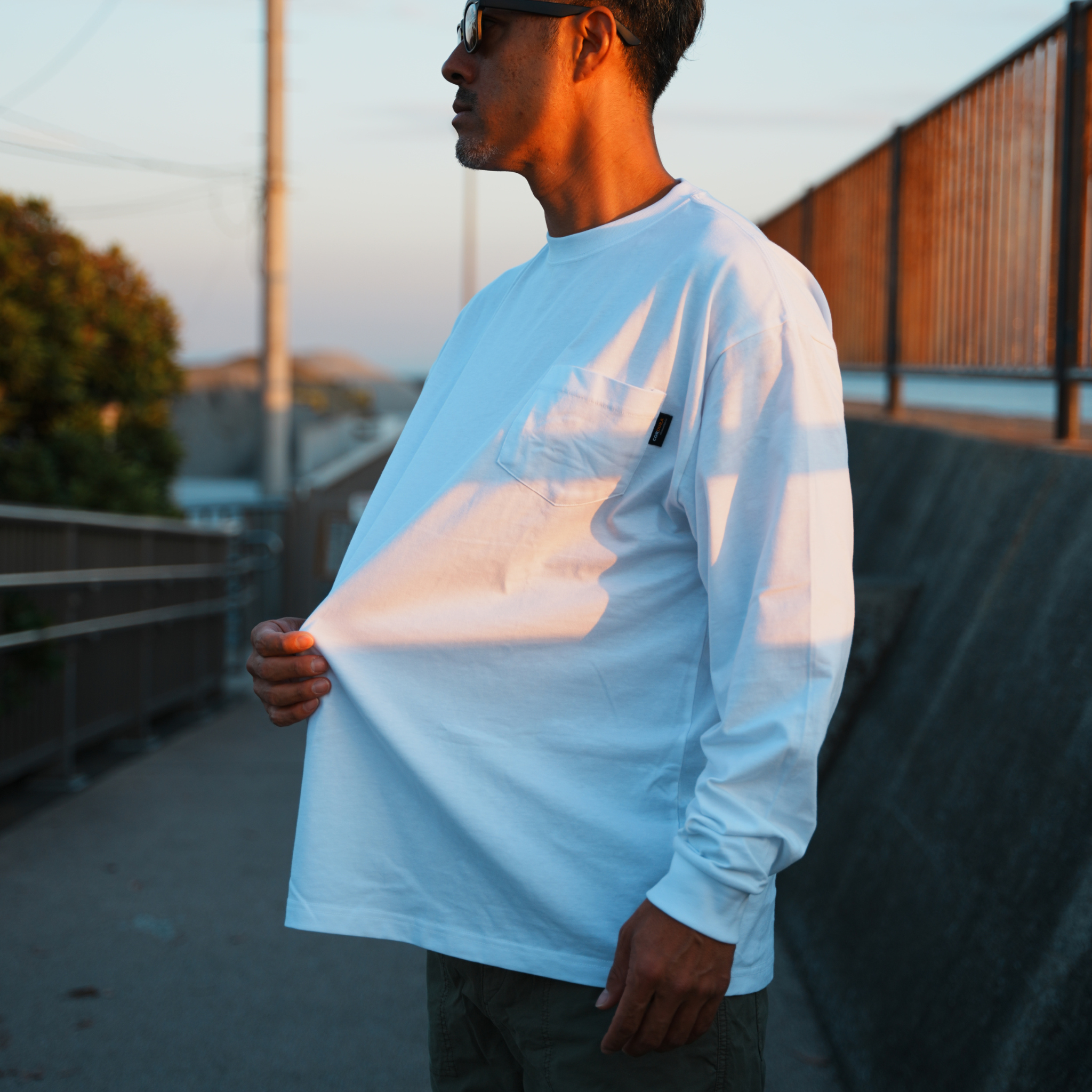 CORDURA PAC-T ビッグシルエット 胸ポケ 長袖 WINTER (ホワイト)