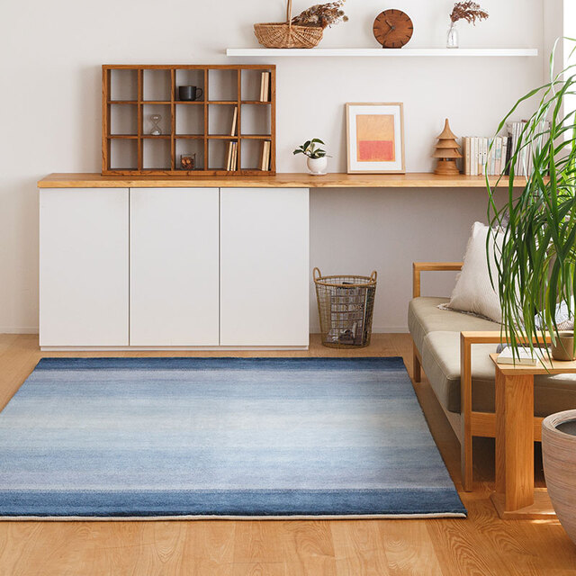 ハグみじゅうたん ておりセカンドコレクション ブルー 保証書付 200