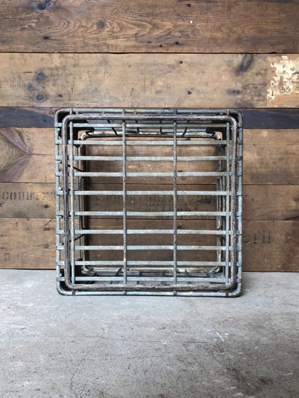 ワイヤーバスケット ボトルケース メタルボックス ミルククレート
