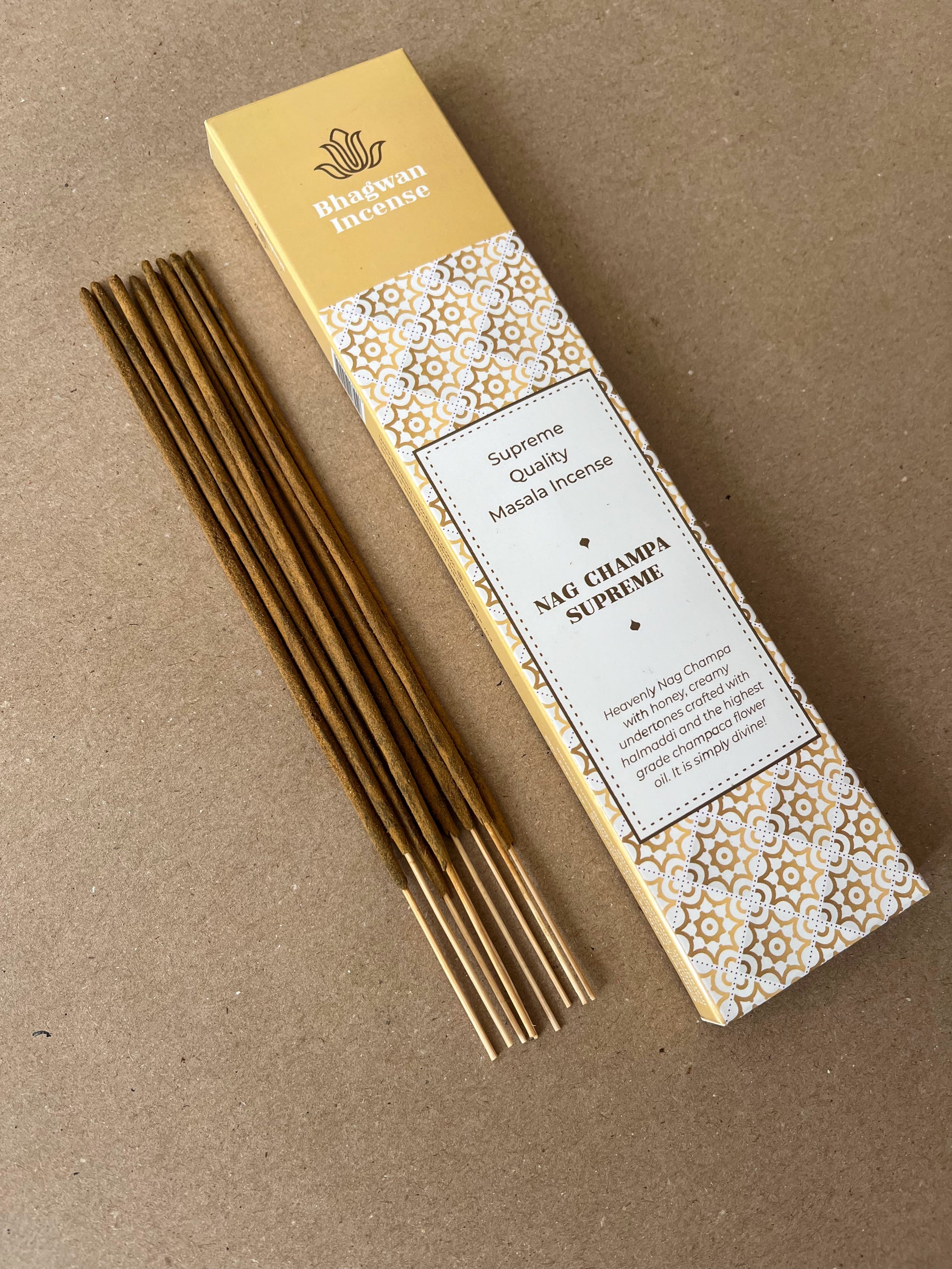Nag Champa Supreme | Incense Sticks by Bhagwan – Lotus Zen Incense