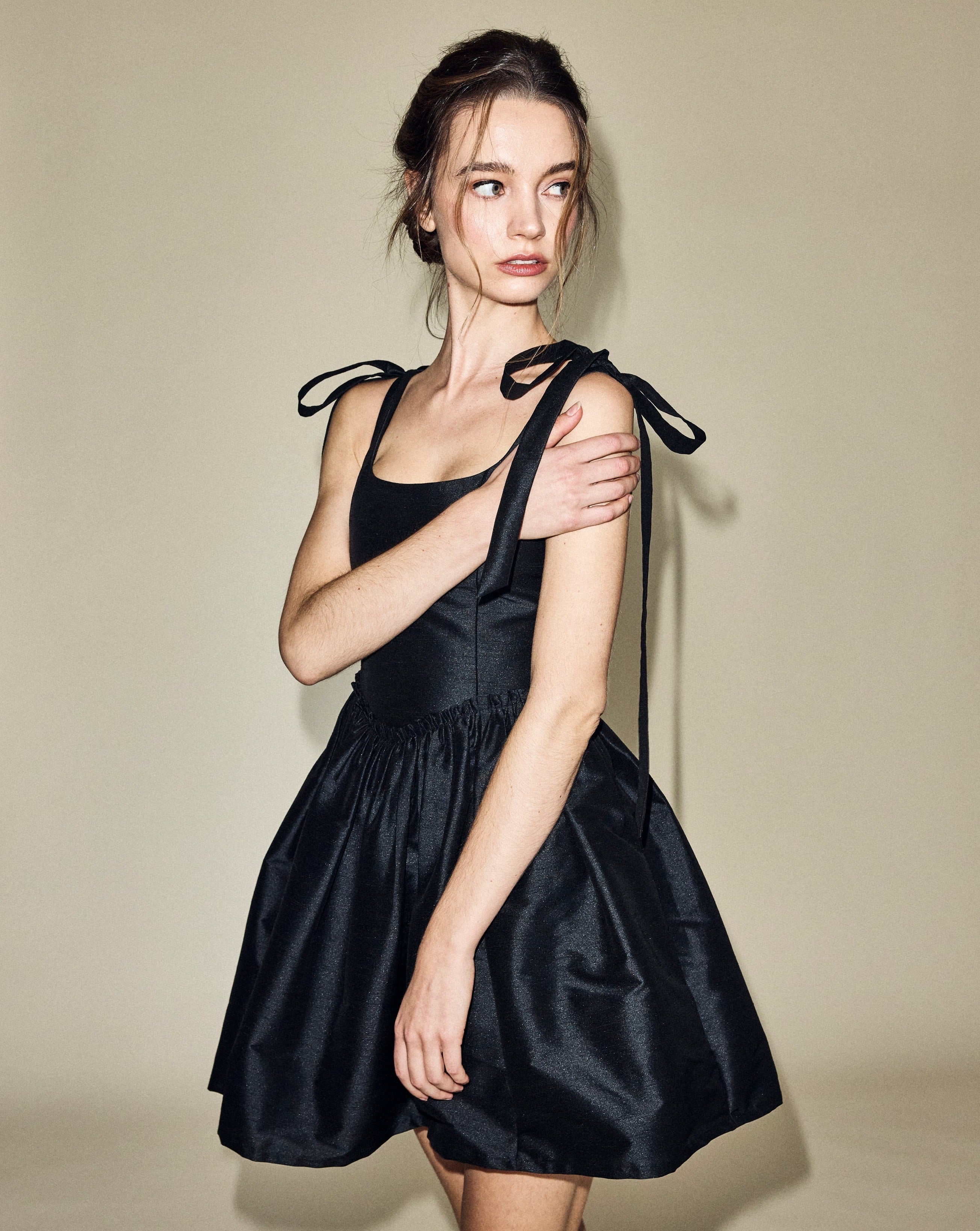 Marie Mini Dress in Black – Louise New York