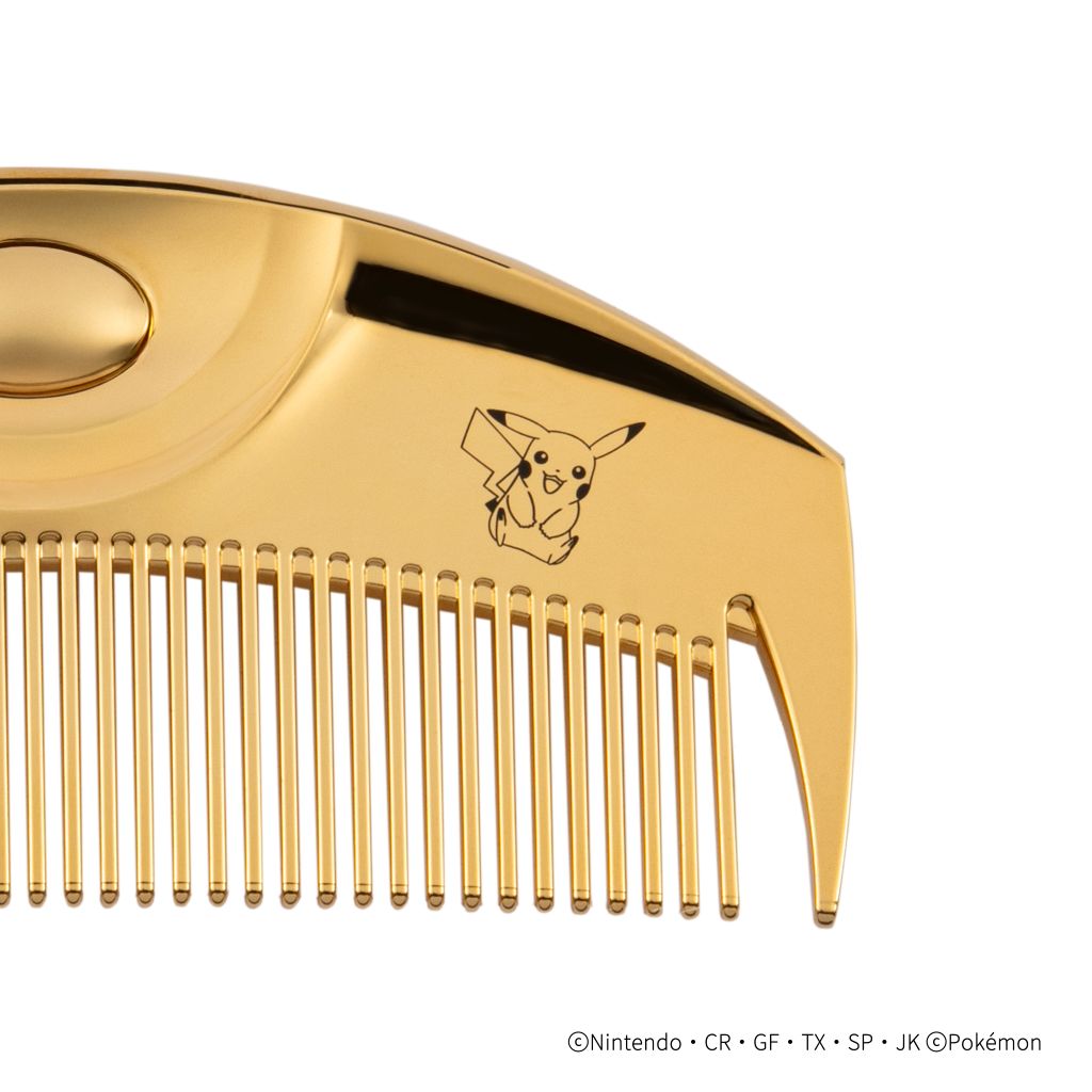 LOVECHROME ポケモン コーム ゴールド ラブクロム「ポケモン」限定ヘアコーム、ピカチュウ描いた「ツキ