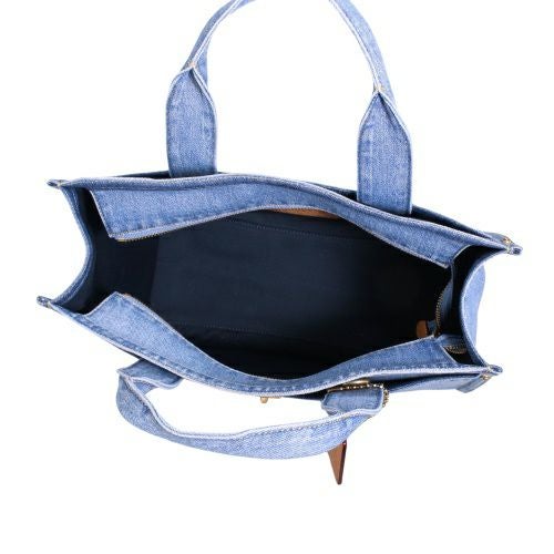 コーチ トートバッグ レディース デニム カーゴ トート ブルー COACH