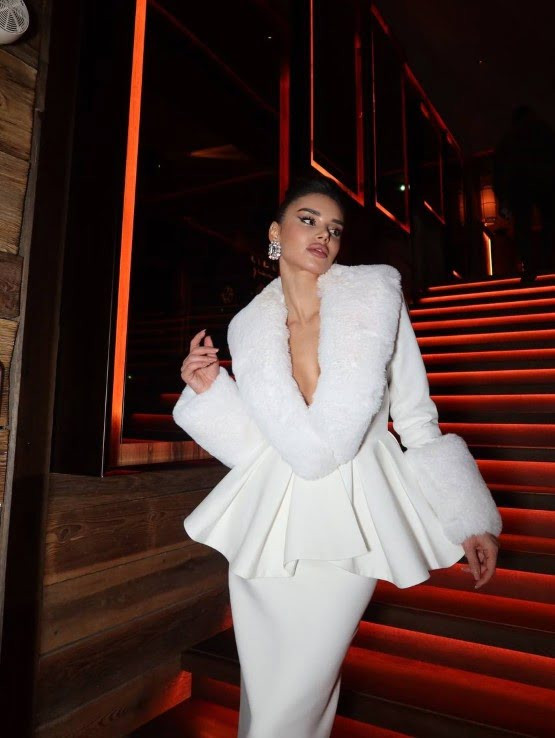 leday】Ounce lily alpaca jacket ivory leday】Ounce lily alpaca