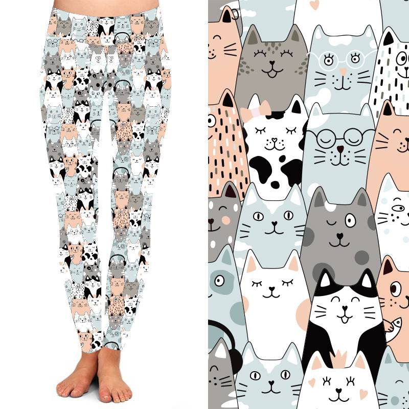 Cat Call Leggings with Pockets - Love My Leggs Leggings