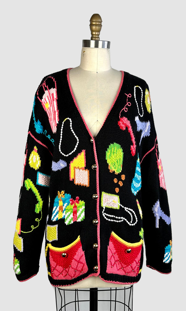 CARDIGAN BAY SWEATER Vintage 90s Knit Sweater • X-Large – Love