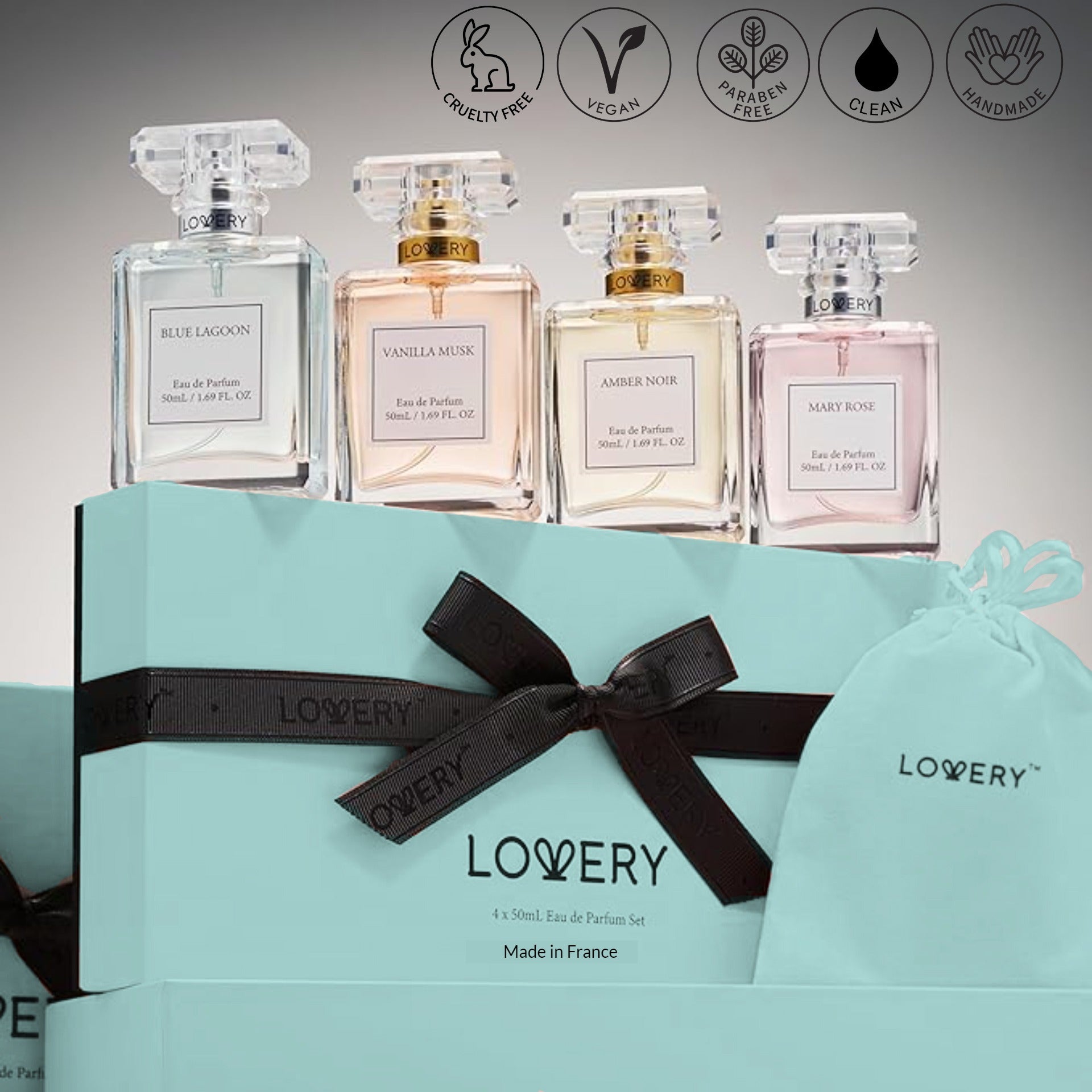 Perfume Set for Women - 4pc Floral Parfum Sampler Valentine's Day