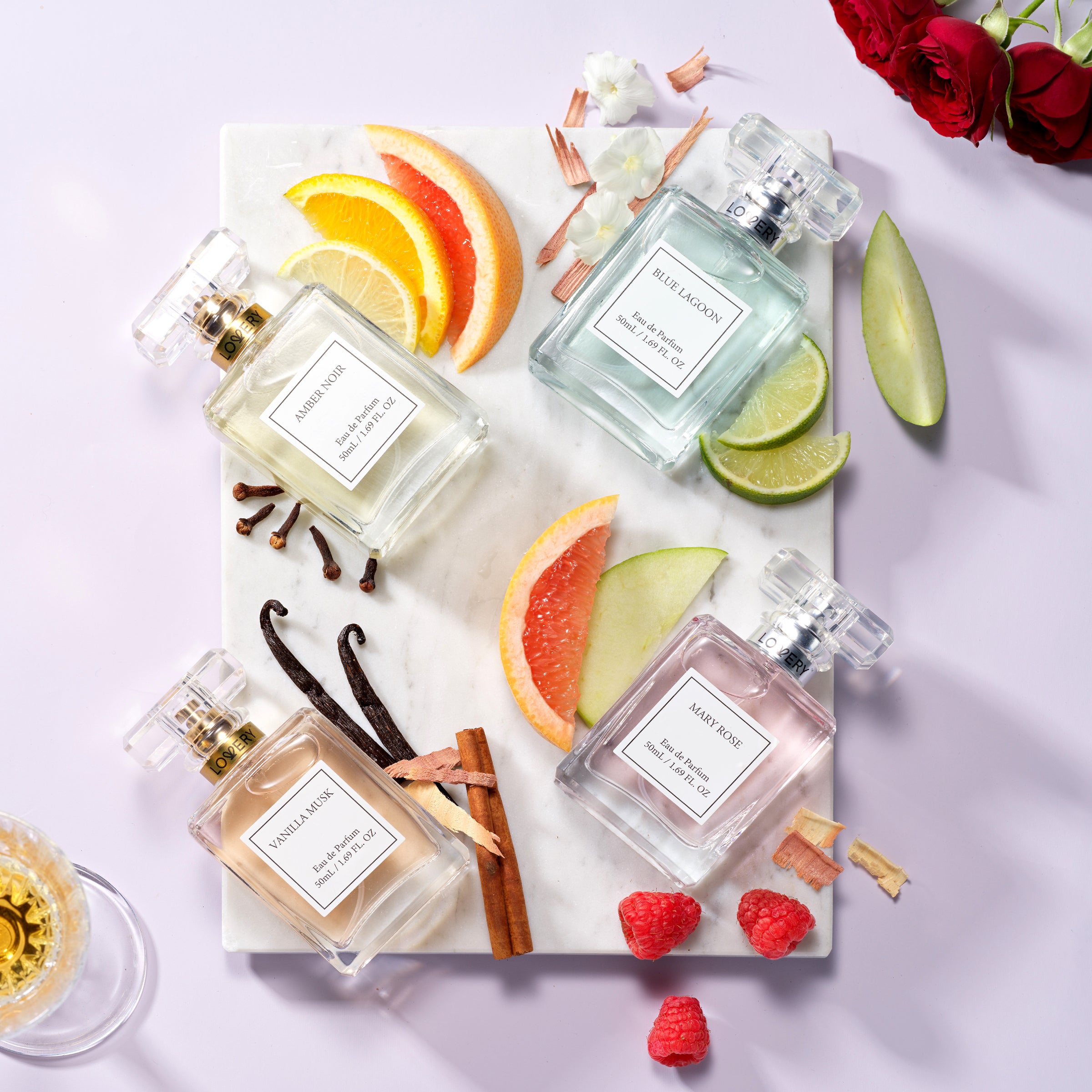 Perfume Set for Women - 4pc Floral Parfum Sampler Valentine's Day