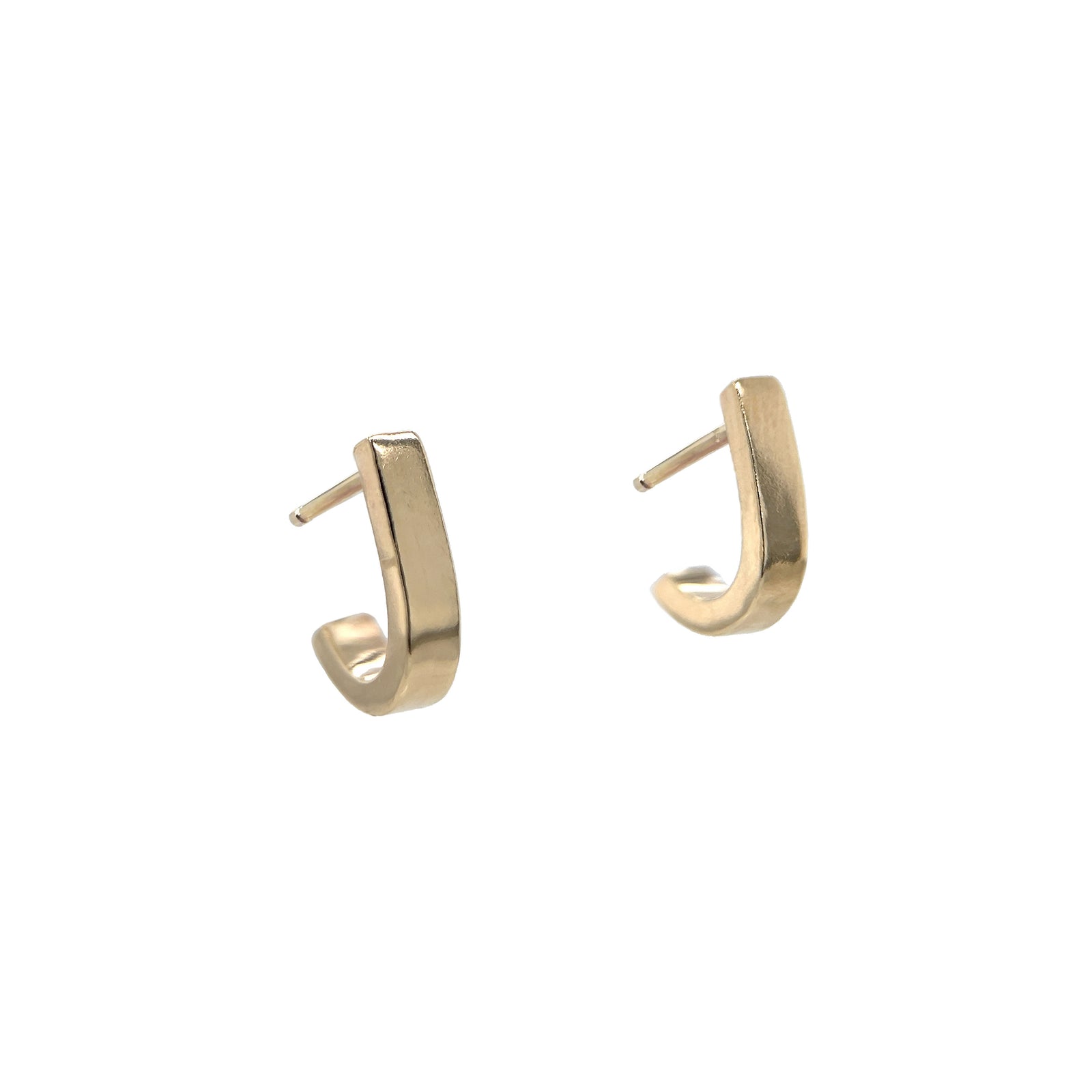 Gold J-Hoops – LORAK JEWELRY
