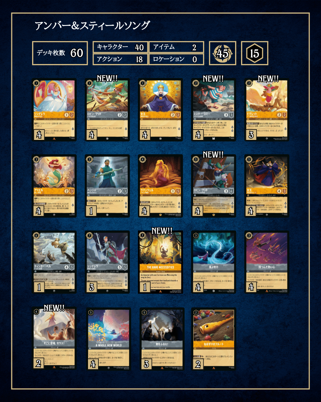 ロルカナ3弾環境デッキ紹介【アンバー＆スティールソング】 | LORCANA