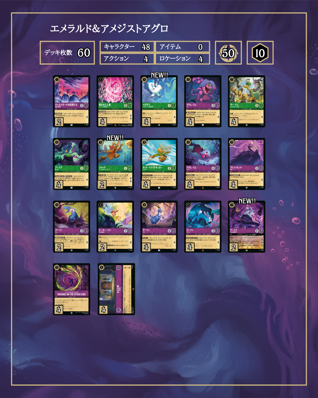 ロルカナ4弾環境デッキ紹介【エメラルド＆アメジストアグロ
