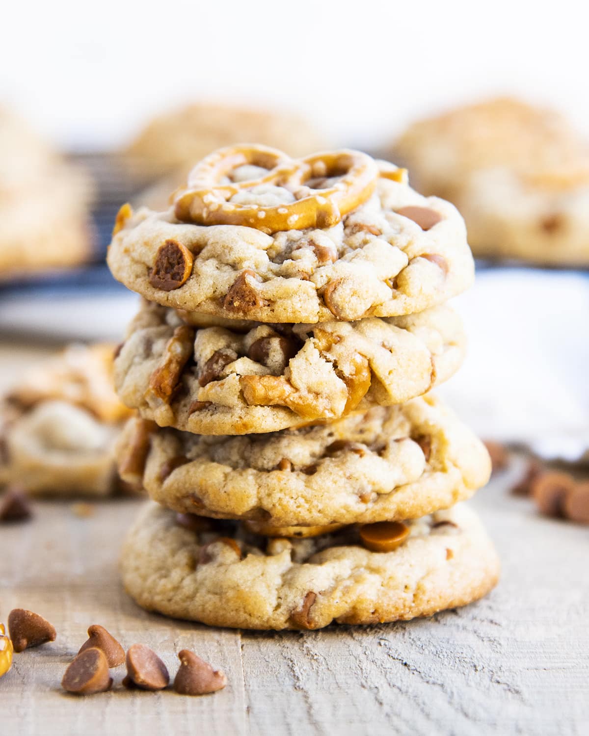 Cinnamon Chip Pretzel Cookies - Like Mother Like Daughter