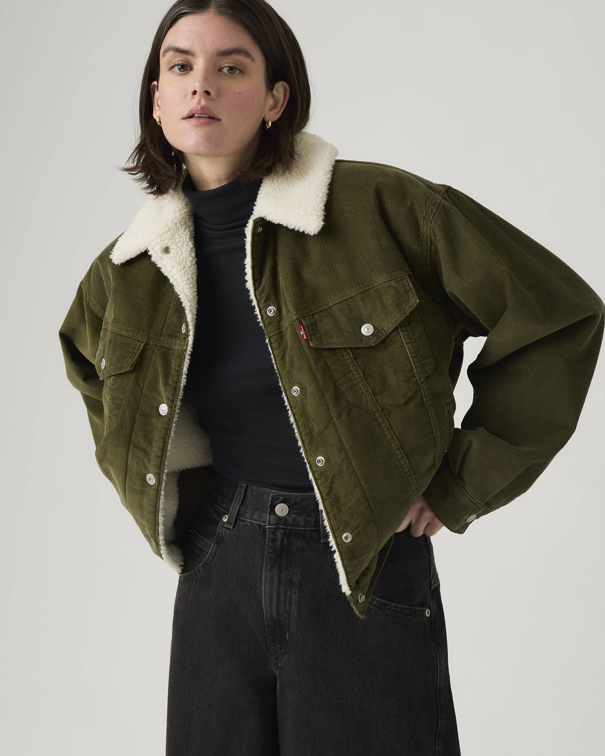 90s Sherpa Trucker Jacket - Green | Levi's® US