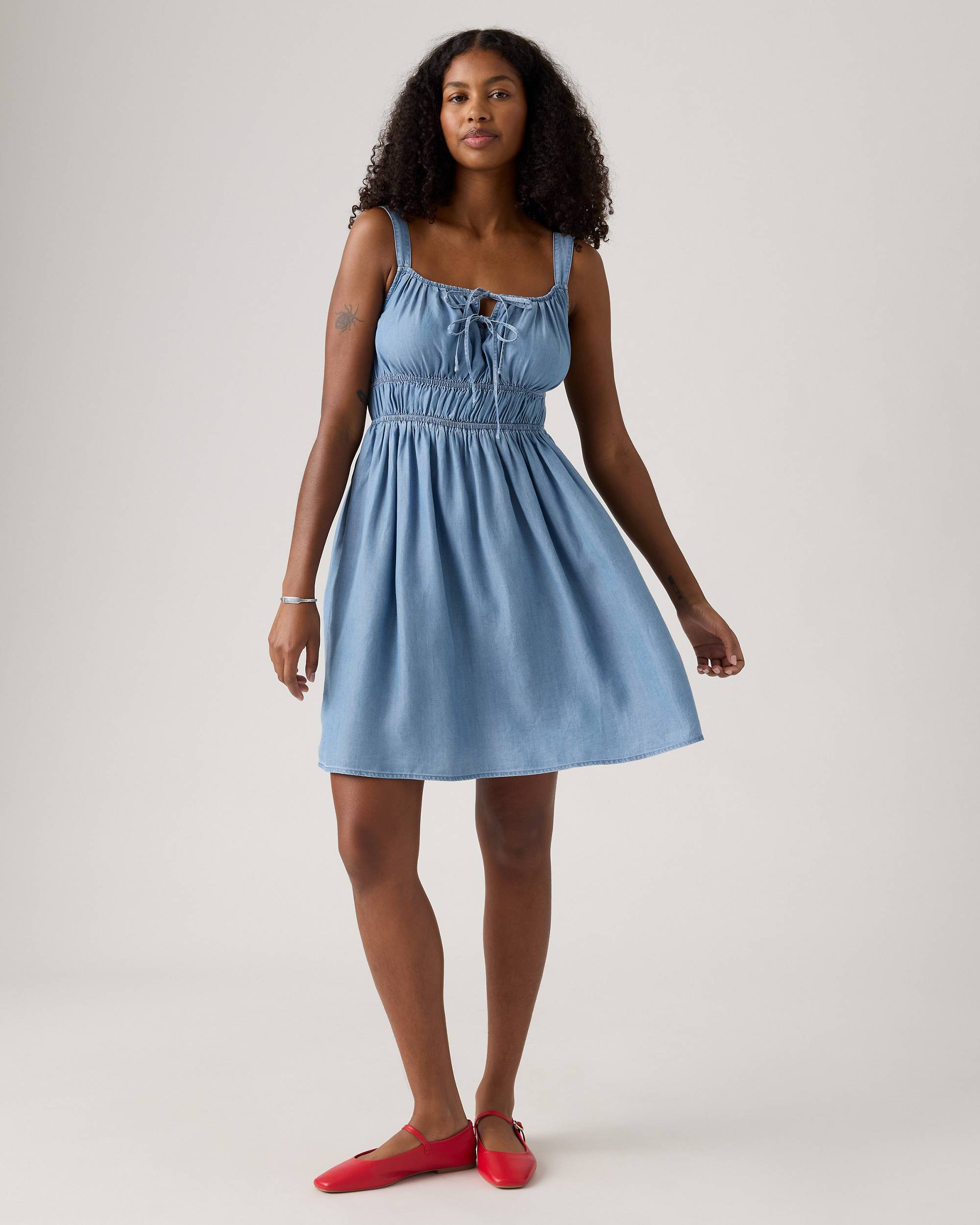 LLL LAB】Denim Docking Cami Dress LLL LAB】Denim Docking Cami