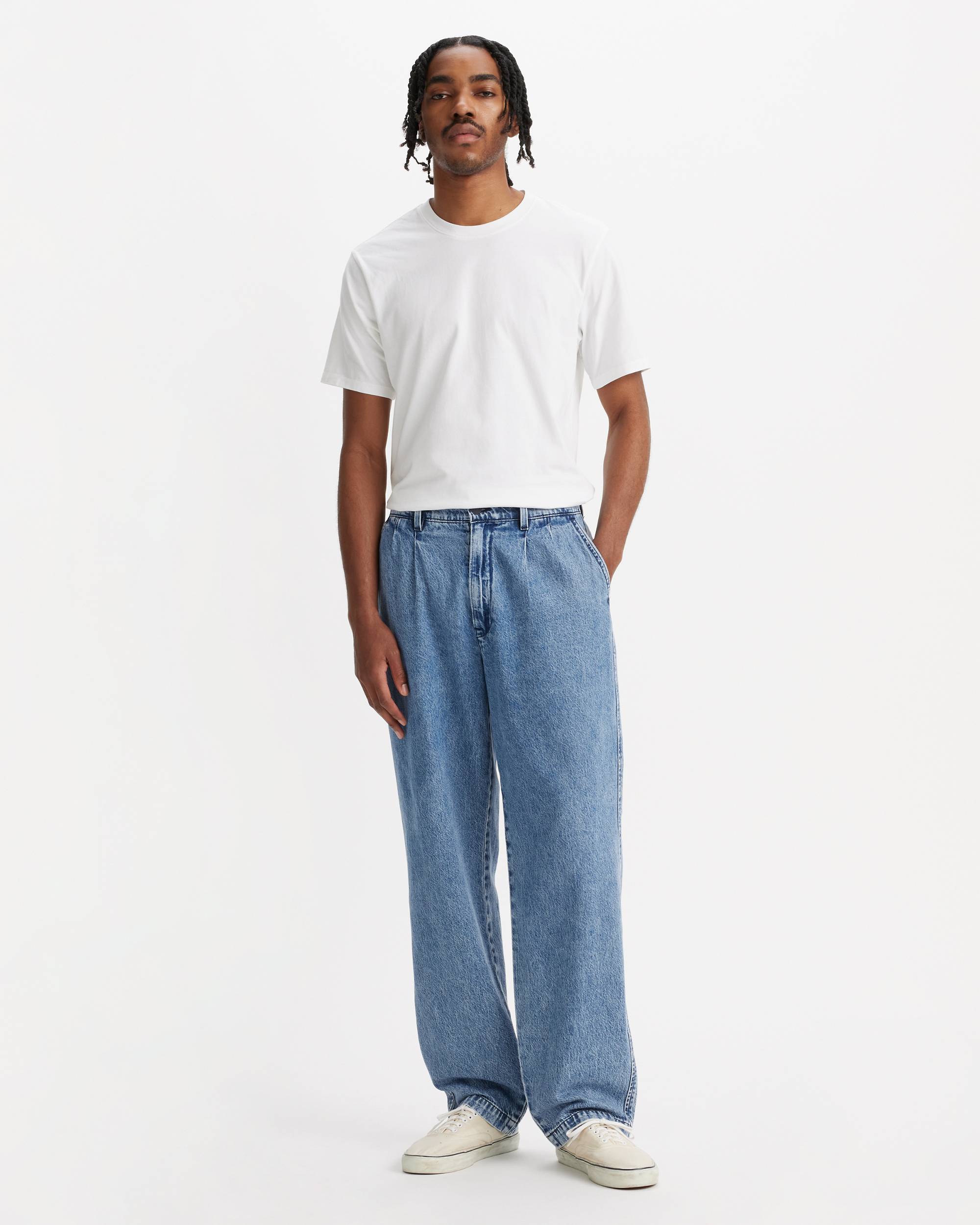 Xx Chino Loose Straight Pleated Men's Pants - Medium Wash | Levi's® US