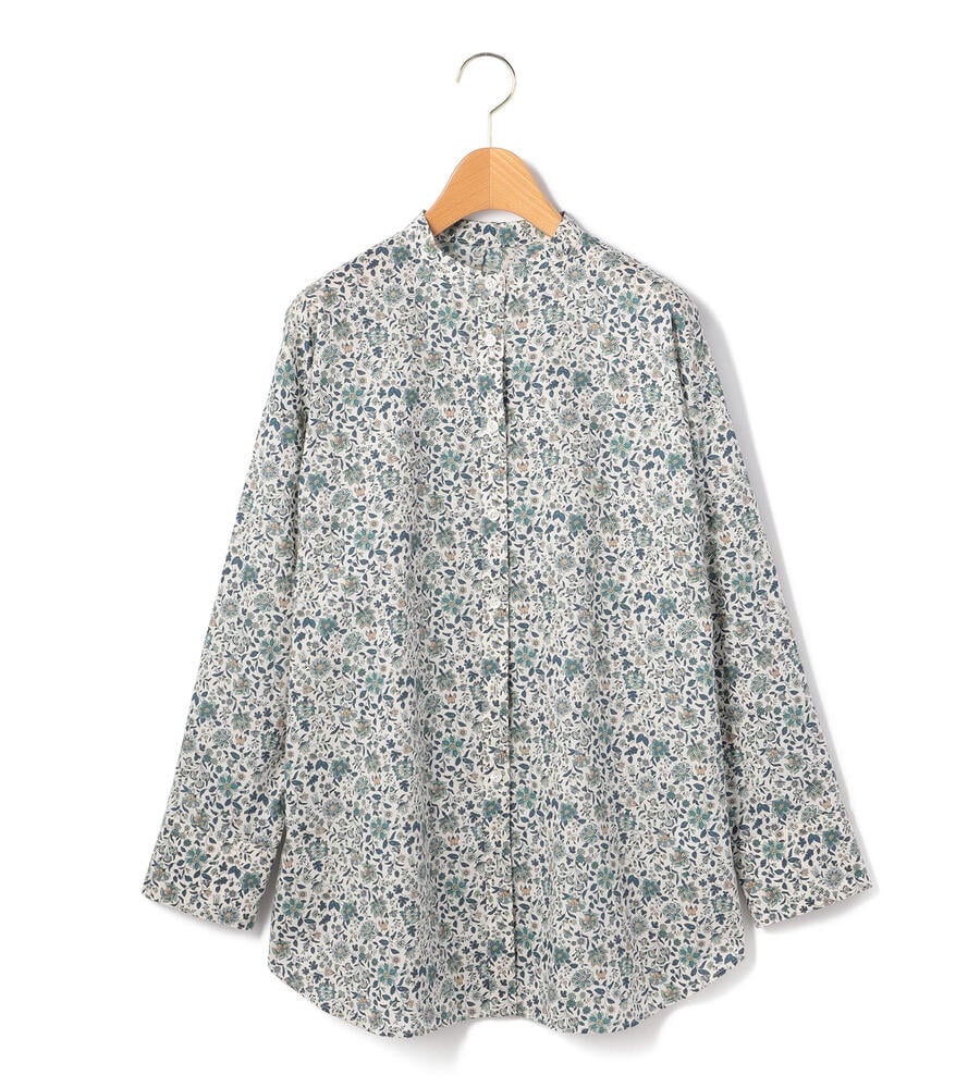 リバティプリント スタンドカラーシャツブラウス｜シャツ・ブラウス