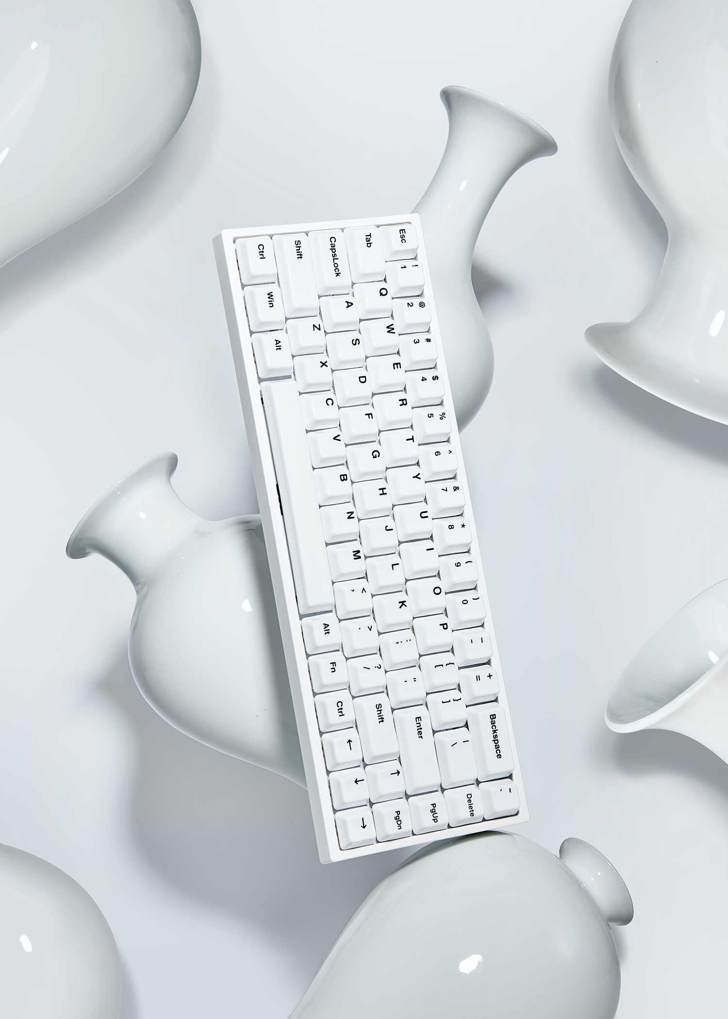 Cerakey Ceramic Keycap Full Set V2 - White | Durable & Smooth