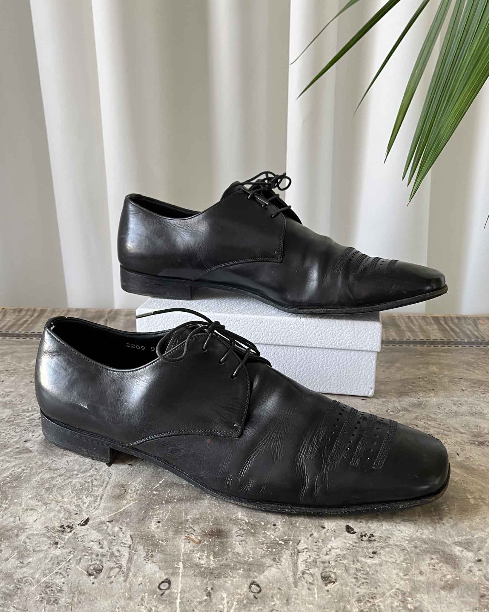 Prada Square Toe Oxfords - Lucky Vintage