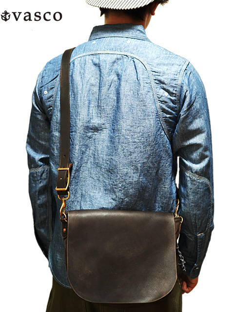 vasco（ヴァスコ） 】 キャンバス x レザーメールバッグ [ SMALL ] - Lua