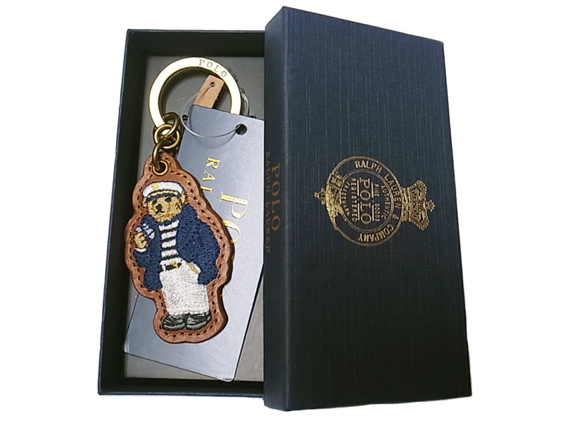 POLO BEAR LEATHER KEY RING Sailor ポロ・ベアー 本革刺繍